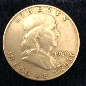 1960-D Franklin 50 cent coin